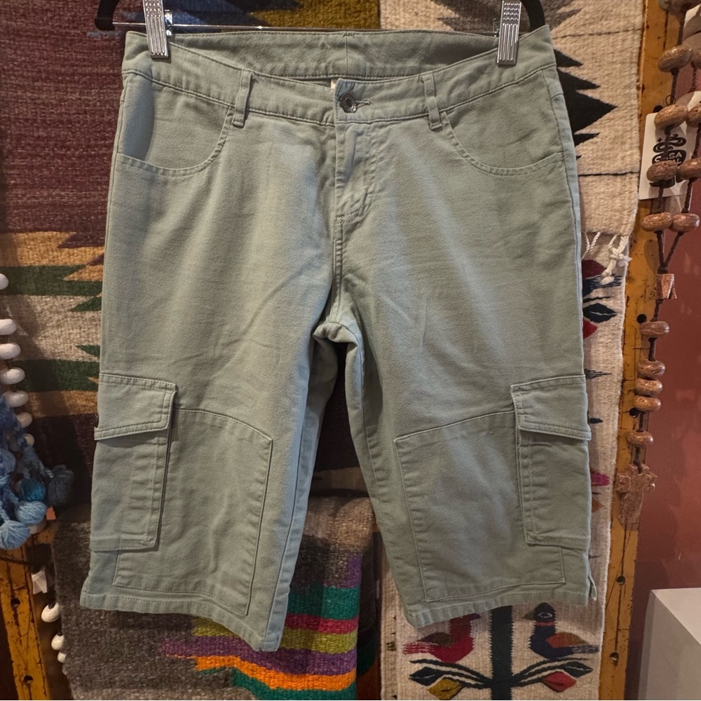 PRANA Olive Cargo Bermuda Shorts Size small